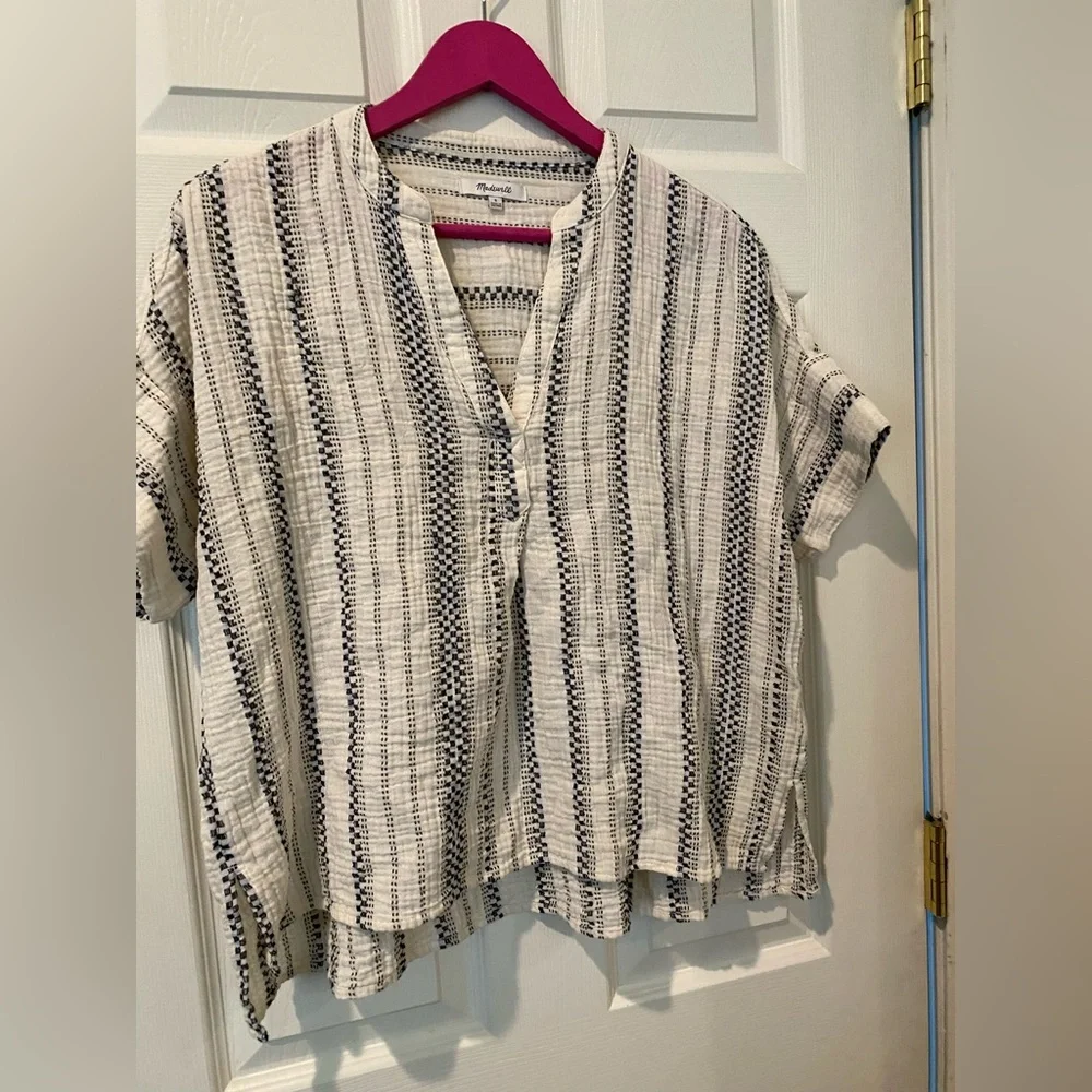 MADEWELL LIGHTSPUN LAKELINE POPOVER TOP - Picture 6 of 8